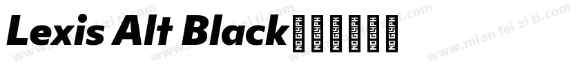 Lexis Alt Black字体转换